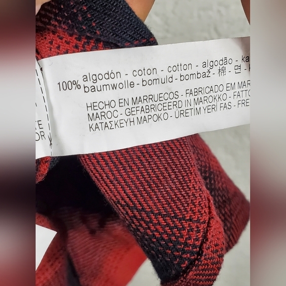 Zara Men's Buffalo Check Flannel Short Sleeve Button Down Top Size M - Picture 5 of 5